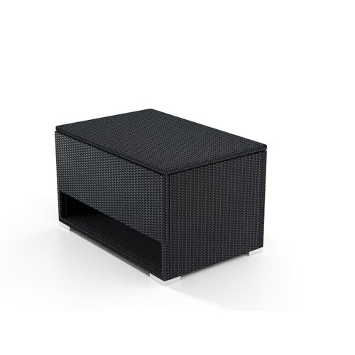 Coffre De Terrasse Boîte De Rangement 186l Avec Étagère à Chaussures Osier Doublure Protectrice