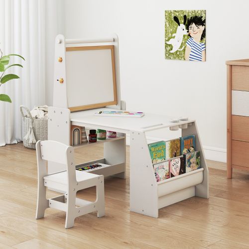 Ensemble Table Et Chaises Pour Enfants Chevalet Table D'étude Avec Chaise Bureau Poste De Travail