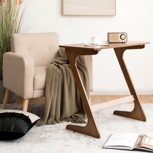 Table De Chevet Table De Nuit En Forme De Z Bambou 75 X 40 X 70 Cm Café