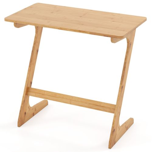 Table D'Appoint Table De Chevet En Forme De Z Bambou 75 X 40 X 70 Cm Naturel