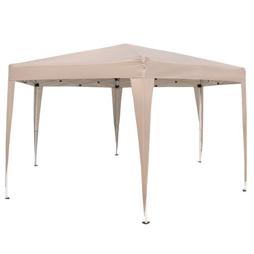 Tonnelle De Jardin Hexagonale 400 X 348 Cm Tente Réception Hauteur Réglable Sac De Transport