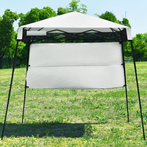 Tonnelle Pliante 182 X 182 Cm Protection Solaire Portable Et Léger Avec Sac à Dos Blanc