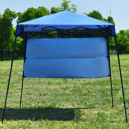 Tonnelle Pliante 182 X 182 Cm Protection Solaire Portable Et Léger Avec Sac à Dos Bleu