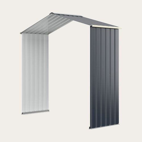 Abri Pour Vélo Métal 1,36 ㎡ 213x64x195cm Avec 2 Portes Verrouillables 4 Trous D'aération Gris