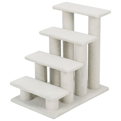 Arbre à Chat En Escalier à 4 Étages Centre D'activités Pour Chat En Cachemire Et Mdf 60,5x40x60cm
