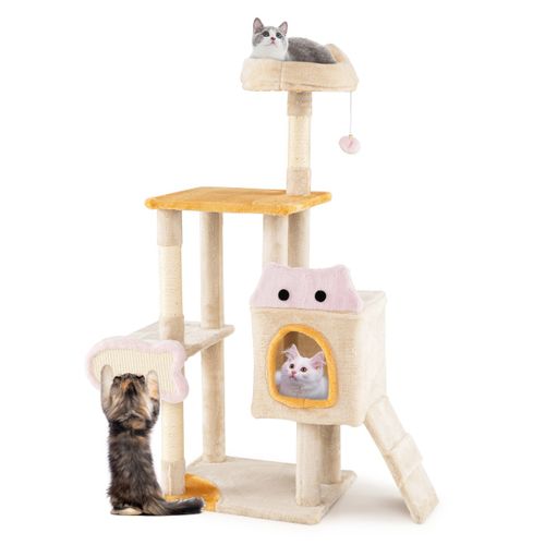 Arbre à Chat Intérieur Tour à Chat Avec Perchoir En Peluche Condo Poteaux à Griffer En Sisal