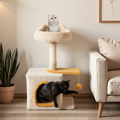 Arbre à Chat Pour Chatons Tour Pour Chats Avec Perchoir En Peluche Condo Poteaux à Griffer
