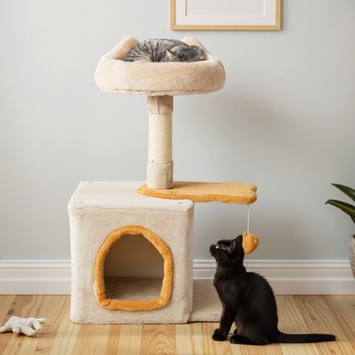 Arbre à Chat Pour Chatons Tour Pour Chats Avec Perchoir En Peluche Condo Poteaux à Griffer