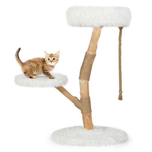 Arbre à Chat Tour En Bois Pour Chat Avec Perchoir Centre D'activité En Bois Massif Pour Chat