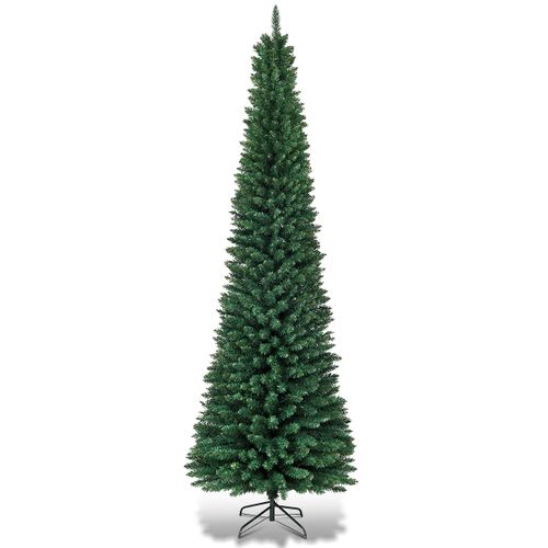 Arbre De Noël 270cm Pvc Artificiel Longiligne Solide Sapin De Noël Non Lumineux 400 Branches Vert