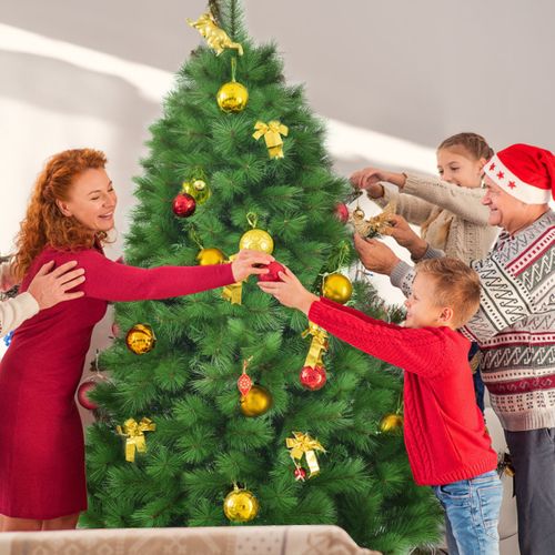 Arbre De Noël Artificiel 180cm Avec 586 Branches Et Support En Fer Sapin De Noël Artificiel