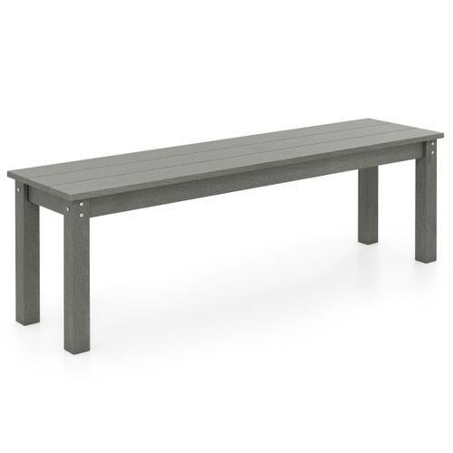 Banc De Jardin Pour 2-3 Personnes Banc Dextérieur Sans Dossier Résistant Aux Intempéries Gris