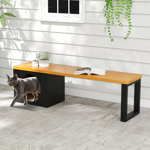 Banc Extérieur En Métal De 150cm Avec Maison Siège Pour 3 Personnes Capacité De Charge De 450kg