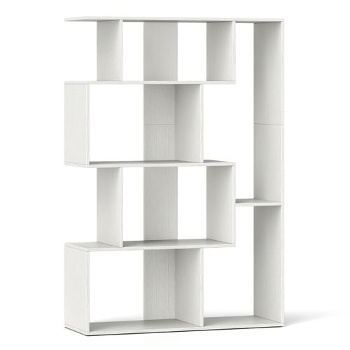 Bibliothèque Géométrique à 6 Cubes Kits Anti-basculement Étagère De Rangement Autoportante Blanc