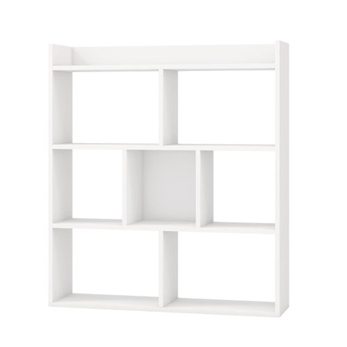 Étagère à Livres à 7 Cubes Meuble De Rangement Pour Maison Bibliothèque Pour Salon 80x20x90cm Blanc
