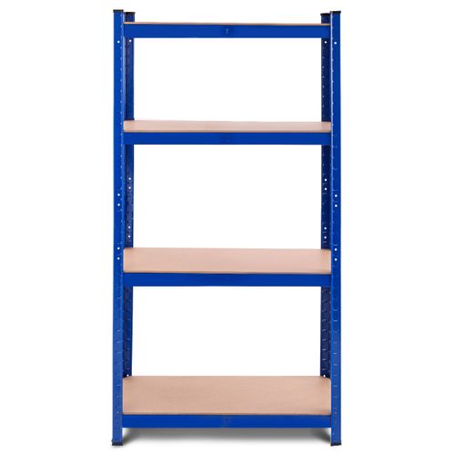 Etagère Charge Lourde Etagère De Rangement à 4 Niveaux Acier Et Mdf 40x80x160cm Bleu