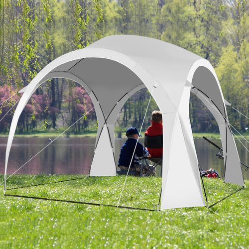 Tente Grand Tonnelle Solaire 6-8 Personnes 327x327 Cm Pour Camping Jardin Pique-nique Pêche