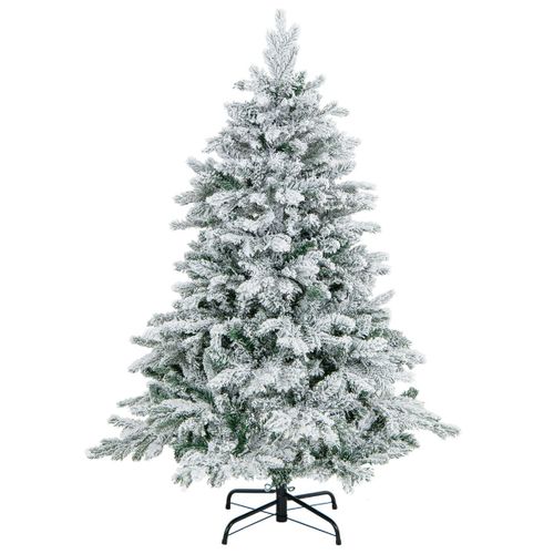 Sapin De Noël Artificiel 135 Avec 757 Branches 260 LED Blanc Chaud Floqué Charnières Arbre De Noël