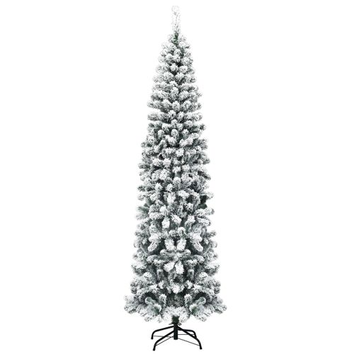 Sapin De Noël Artificiel 227cm Avec 641 Branches Floqué Charnières Arbre De Noël