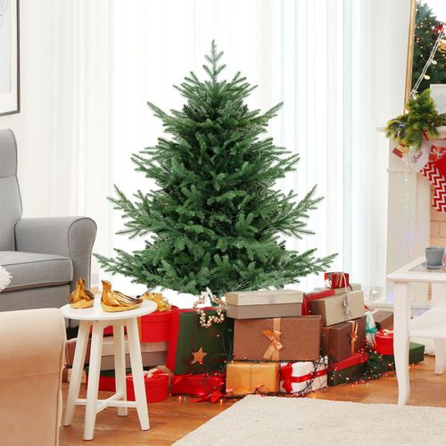 Sapin De Noël Artificiel De 135cm Faux Sapin De Noël à Charnières 442 Branches 160 LED Blanc Chaud