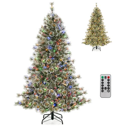 Sapin De Noël Artificiel De 180 Cm Avec Éclairage Sapin Avec 350 LED Multicolores