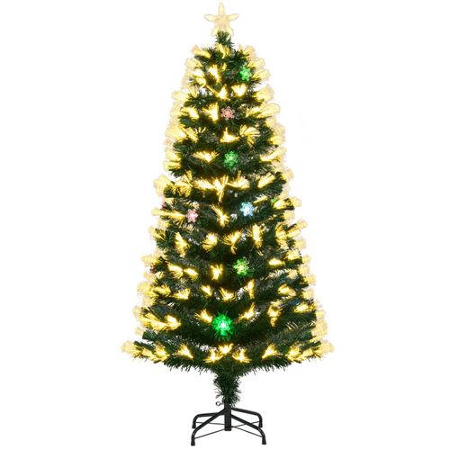 Sapin De Noël Artificiel Illuminé De 150cm Avec 8 Modes D'éclairage 170 Branches