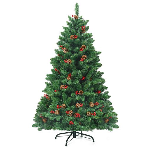 Sapin De Noël Artificiel LED Charnières Avec Support Métallique Robuste Système De Pliage Aiguille