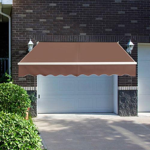 Store Banne Auvent Rétractable Manuel 245x200cm Angle Ajustable Pour Balcon/jardin Café