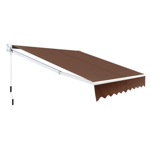 Store Banne Auvent Rétractable Manuel 245x200cm Angle Ajustable Pour Balcon/jardin Café