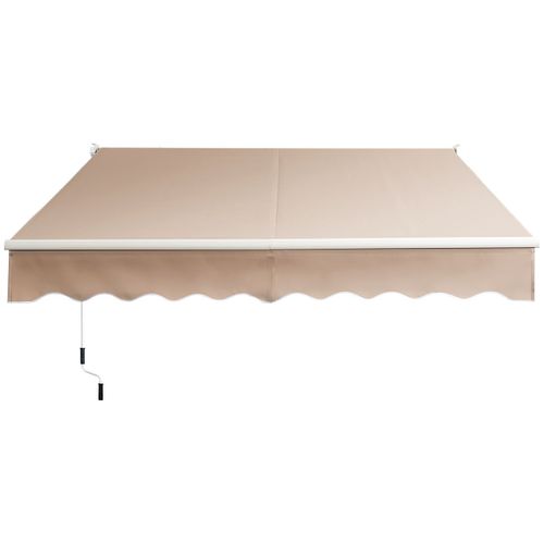 Store Banne Auvent Rétractable Manuel 245x200cm Angle Ajustable Pour Balcon/jardin Marron