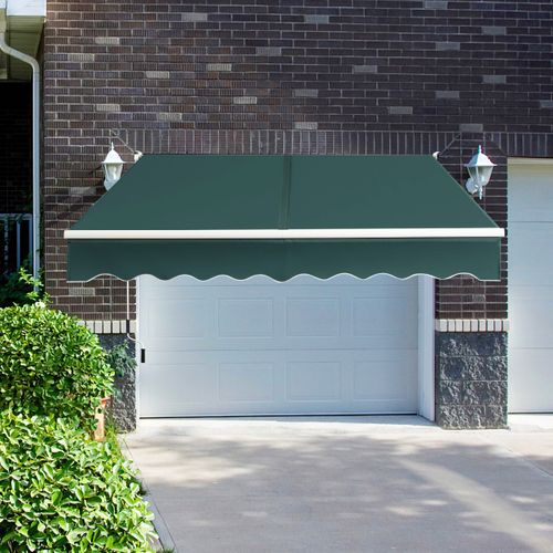 Store Banne Auvent Rétractable Manuel 245x200cm Angle Ajustable Pour Balcon/jardin Vert