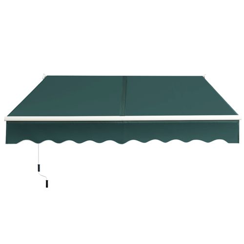 Store Banne Auvent Rétractable Manuel 245x200cm Angle Ajustable Pour Balcon/jardin Vert
