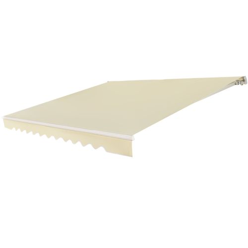 Store Banne De Balcon Rétractable 3,6x3m Tissu Résistant Aux Uv Et à L'eau Angle Réglable Beige