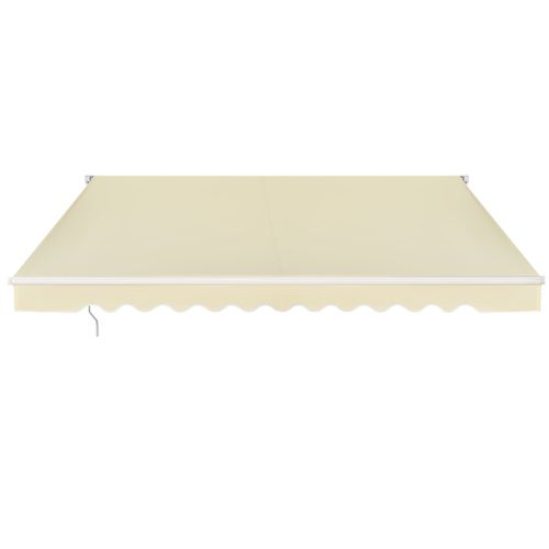 Store Banne De Balcon Rétractable 3,6x3m Tissu Résistant Aux Uv Et à L'eau Angle Réglable Beige