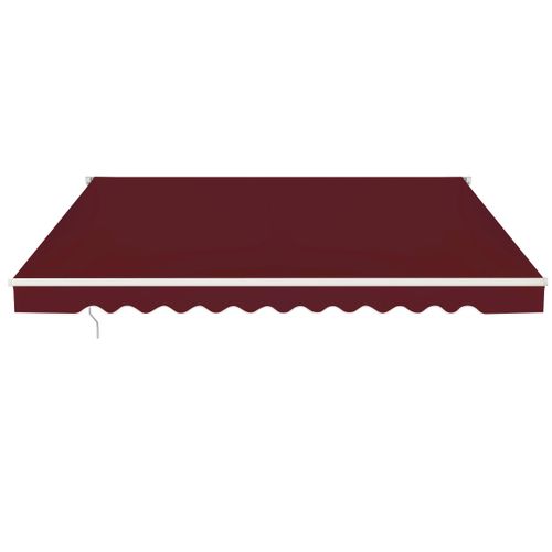 Store Banne De Balcon Rétractable 3,6x3m Tissu Résistant Aux Uv Et à L'eau Angle Réglable Vin Rouge