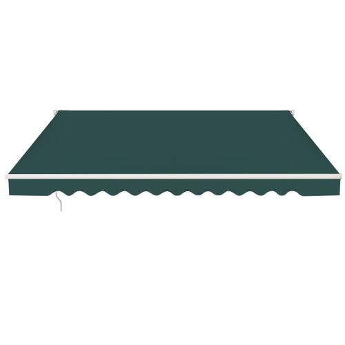 Store Banne De Balcon Rétractable 3x2,5m Tissu Résistant Aux Uv Et à L'eau Angle Réglable Vert
