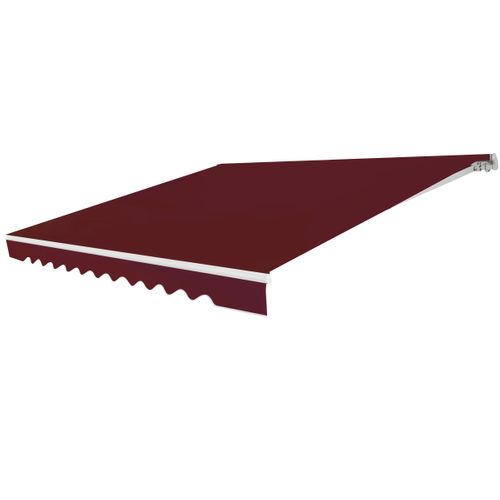Store Banne De Balcon Rétractable 3x2,5m Tissu Résistant Aux Uv Et à L'eau Angle Réglable Vin Rouge