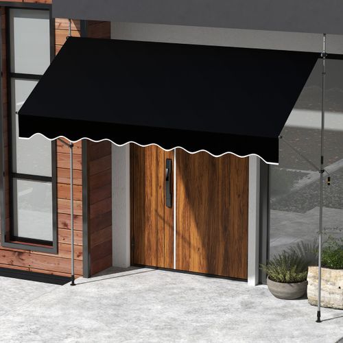 Store Banne Manuel Rétractable 300x210-300cm Auvent Pare-soleil Réglable Avec Manivelle Noir