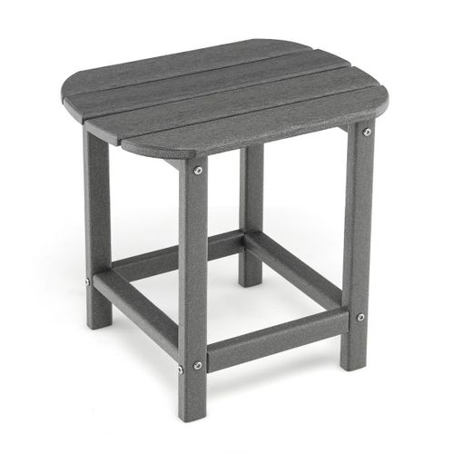 Table Basse D'extérieur Table De Jardin Adirondack Pehd Antirouille Et Imperméable 48x37x46cm Gris