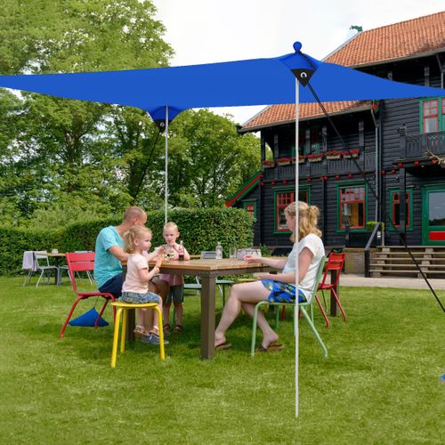 Tente De Plage Portable 2x2m Anti Uv Upf50+ Abris Solaire Avec 4 Sacs Pour Sable Piquets De Sol