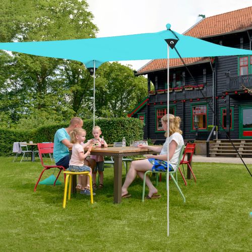 Tente De Plage Portable 2x2m Anti Uv Upf50+ Abris Solaire Avec 4 Sacs Pour Sable Piquets De Sol