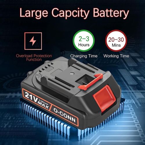 Tronçonneuse Électrique Sans Fil 1500w 6 Pouces, Scie à Chaîne Légère Et Portable Avec 2 Batteries