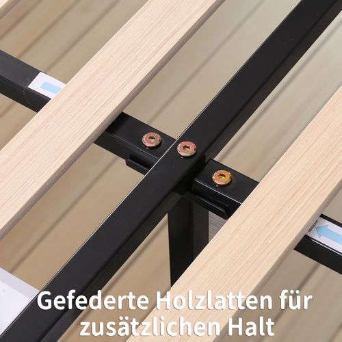 Lit Capitonné 160 X 200 Cm Velours Avec Dossier à Lattes 2 Tiroirs, Gris