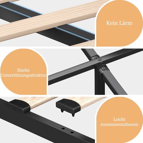 Lit Rembourré Double 160x200 Cm, Beige