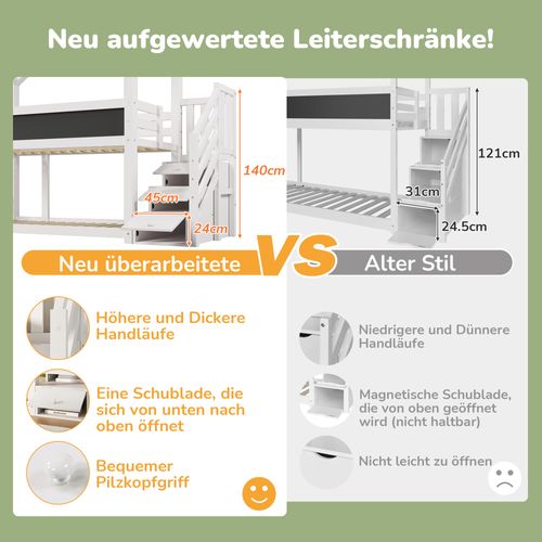 Lit Pour Enfant Cabane 90x200 Cm - Blanc