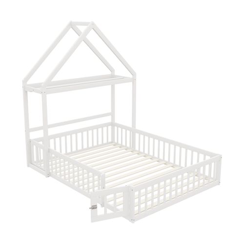 Lit Enfant 140 X 200 Avec Rangement Et Barrière De Sécurité