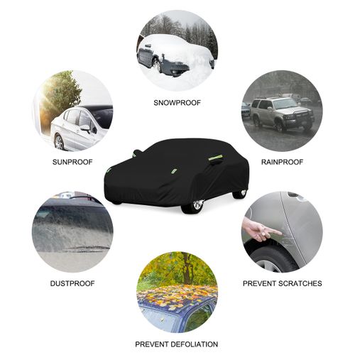 Couverture Voiture 3m Anti-uv – Taille 490x180x150cm, Protection Pluie/neige/rayures4