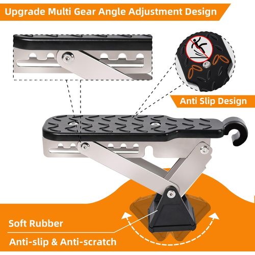 Marchepied Toit Universel 250kg - Réglable 7 Positions, Anti-rayures et Léger 0,9kg