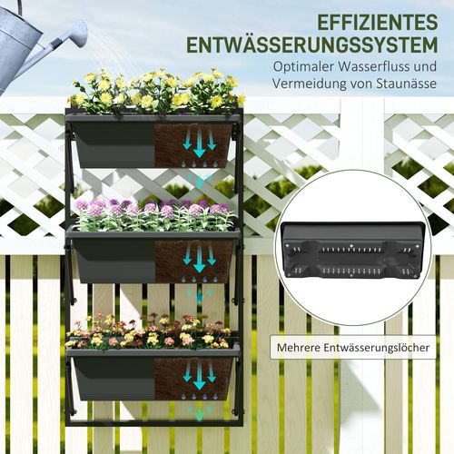 Lot 3 Pots Carrés Plastique 56x42cm (drainage) Pour Tomates/fleurs