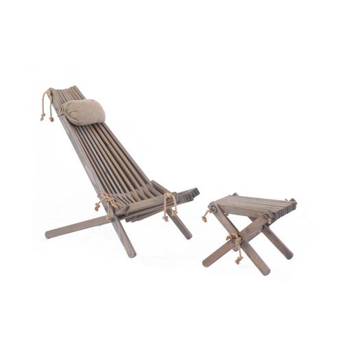 Chilienne En Bois Ecochair Pin Gris